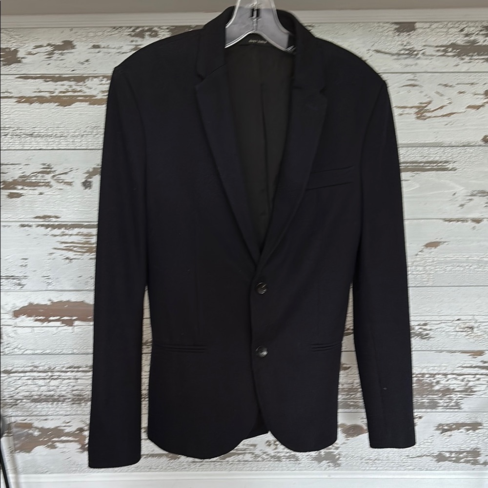 Zara Men's Black Single-Breasted Blazer